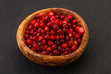 Sweet and tasty cranberry in the bowl
