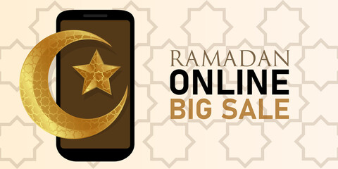 Ramadan online big sale smartphone mobile discount sale Islam crescent moon