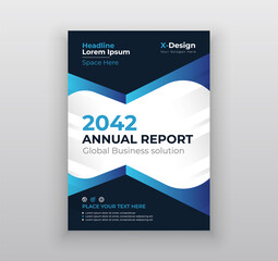 Annual report business flyer and brochure template design