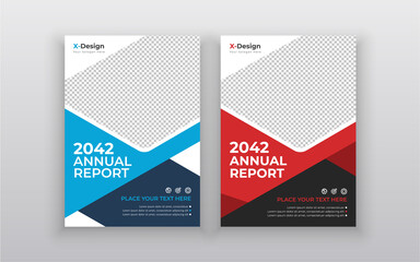 Annual report business flyer and brochure template design