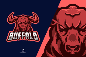 angry bull mascot logo illustration