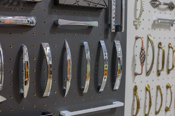 Well-made innovative furniture handles. Home furniture design.