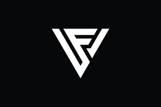 Creative Innovative Initial VF logo and FV logo. VF Letter Minimal luxury Monogram. FV Professional initial design. Premium Business typeface. Alphabet symbol and sign.