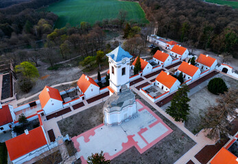 Kamadul monastery in Majk Hungary.The famous baroque Camaldolese monastery on a spring morning from...