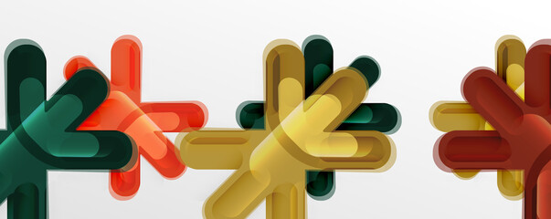 Abstract glossy crosses background for business or technology presentations, internet posters or web brochure covers