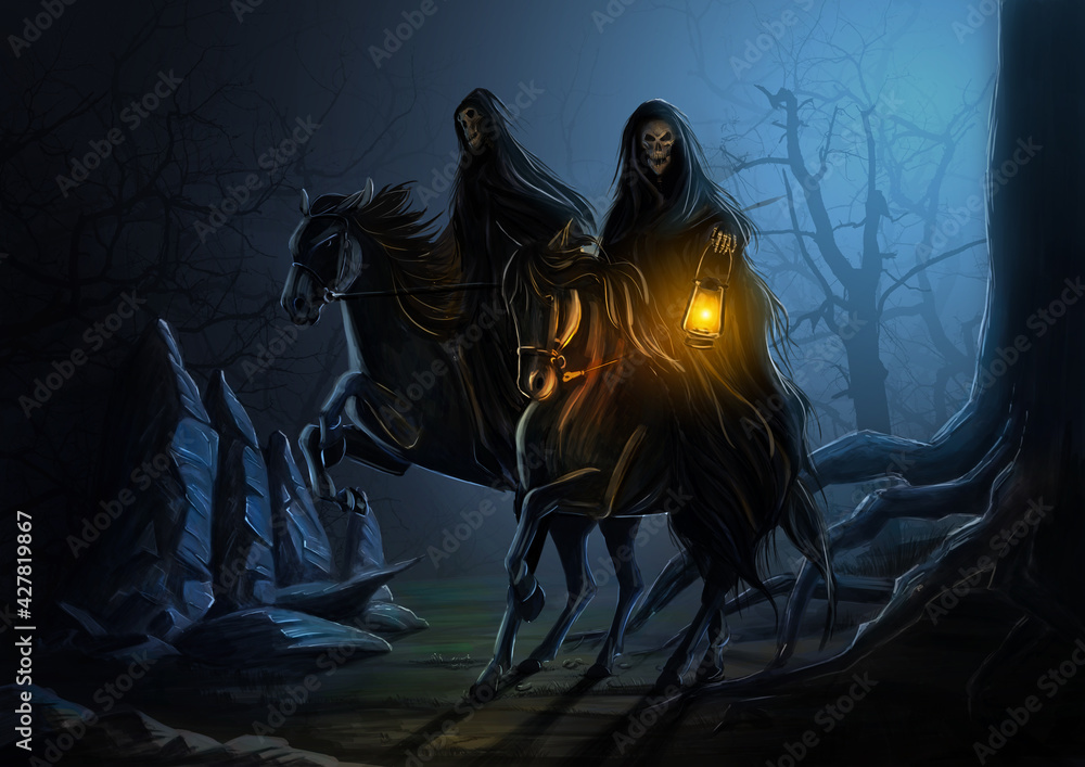 Wall mural dark riders