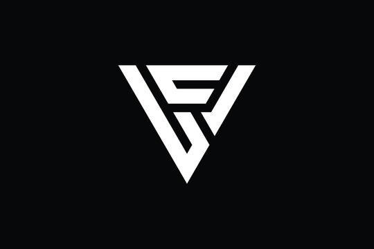 Creative Innovative Initial VF logo and FV logo. VF Letter Minimal luxury Monogram. FV Professional initial design. Premium Business typeface. Alphabet symbol and sign.