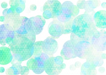 鱗模様のある水色の水彩風イラスト