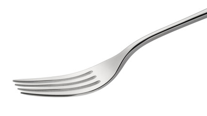 kitchen steel fork isolated on white