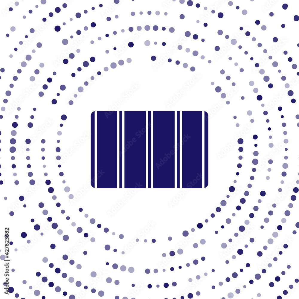 Poster blue color palette guide icon isolated on white background. modular grid. abstract circle random dot