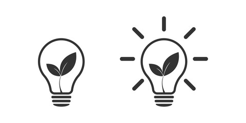 Nature energy lamp light sheet. Icon. Illustration