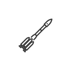 Missile rocket line icon