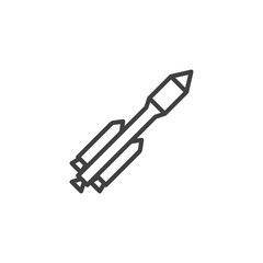 Space ship line icon