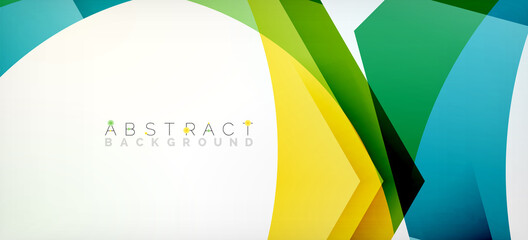 Vector color hexagons geometric abstract background