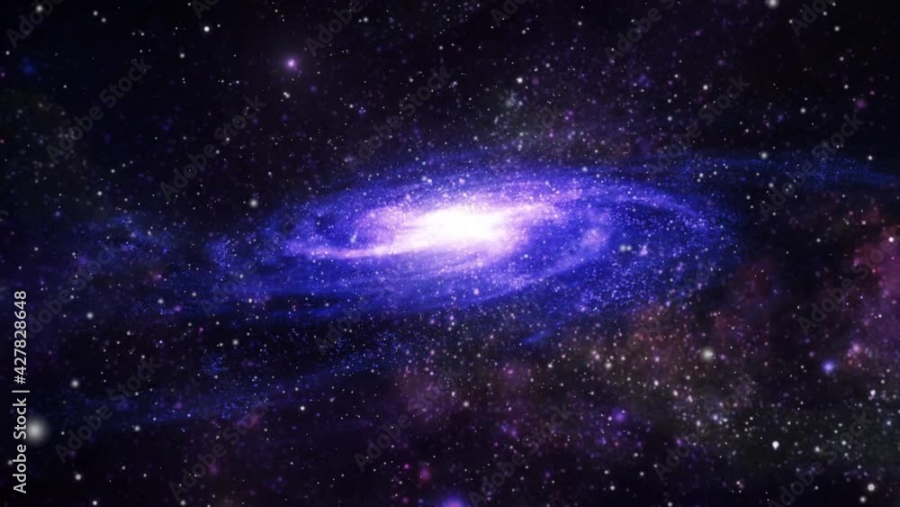 Poster galaxies that reside within a cloud of colored nebulae, the universe