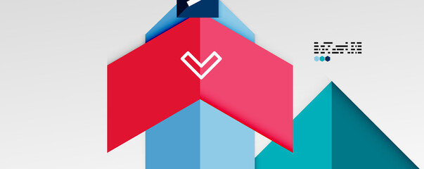 Shiny color triangles and geometric shapes vector abstract background