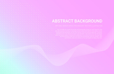 Light pastel abstract background vector template. Soft illustration, transparent waves. Pink, turquoise landing page