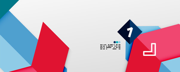 Shiny color triangles and geometric shapes vector abstract background