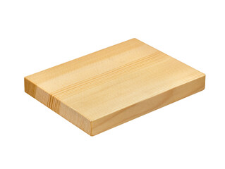 Wooden cutting board isolated on white chopping board