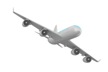 airplane on white background. Isolated 3D illustration