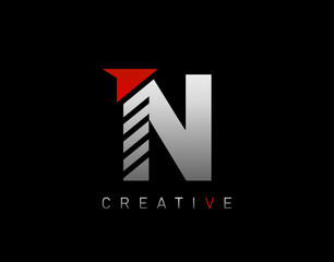Creative Modern Letter N logo, Abstract N Letter Logo Icon.