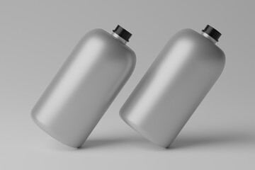 3D Illustration. Blank Bottle Mockup