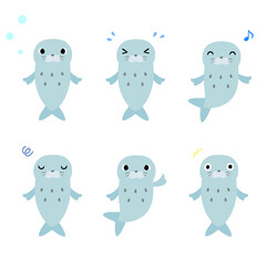 アザラシのアイコンセット
