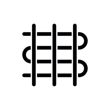 recommend clip art: Underfloor Heating glyph icon. Plumbing. Thin line customizable illustration. Contour symbol. Vector isolated outline drawing.