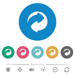 Eco packing symbol flat round icons