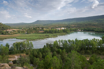 Fototapeta premium Views of the Uña Lagoon. It is located in the Serrania de Cuenca Natural Park, Spain