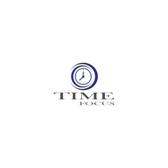 Vector abstract logo idea  time concept or clock business icon