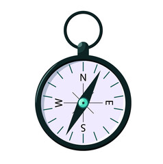 Compass on a white background. Flat design