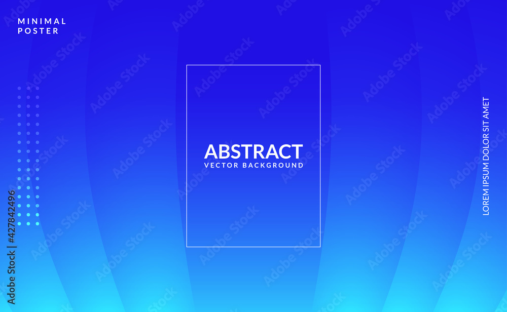 Poster abstract dynamic blue lines gradient background