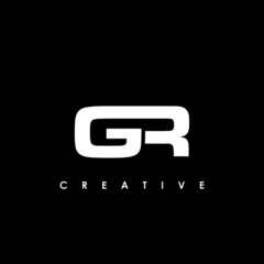 GR Letter Initial Logo Design Template Vector Illustration - obrazy, fototapety, plakaty