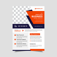 Corporate flyer design template, Creative business trendy flyer template design, vector template flyer, flyer in A4