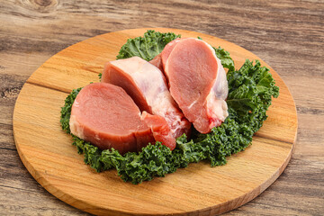 Fresh raw pork tenderloin for roast