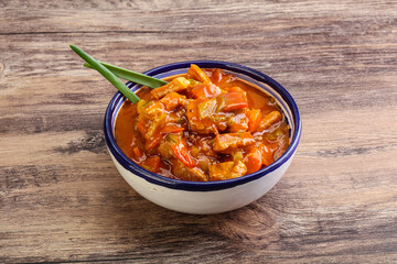 Meat goulash with vegetables