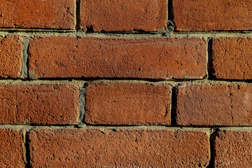 texture of old red rough brick in old buildings