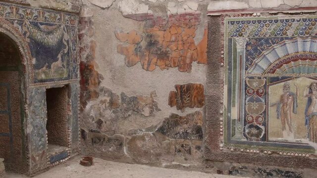 Ercolano - Herculaneum, ancient Roman town destroyed by the eruption of the Mount Vesuvius or Vesuvio volcano, Campania, Italy