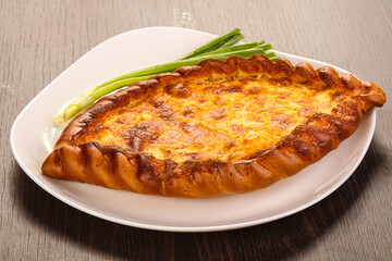 Georgian traditional cuisine – Khachapuri with cheese