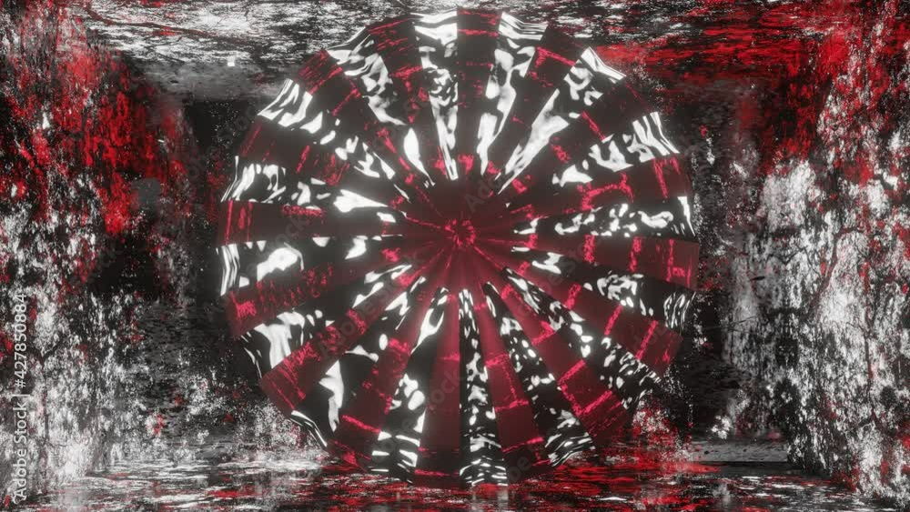 Aufkleber rotating three-dimensional loop ball with sparkling texture. looped animated background. 3d render