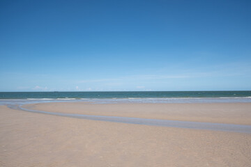 Fototapeta na wymiar Beautiful beach with white sand
