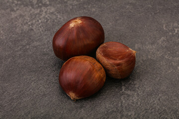 Organic natural sweet Chestnut heap