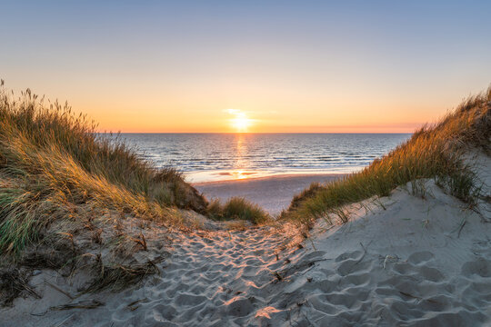Sunset at the dune beach