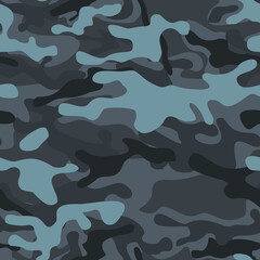 Camouflage seamless pattern. Abstract camo from spots. Military texture. Print on fabric on textiles. Vector