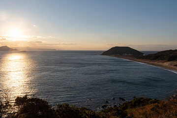 伊良湖沖に沈む夕陽
