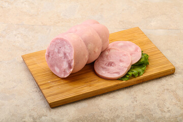 Natural ham with two slices