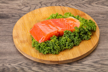 Salmon fillet slice for cooking