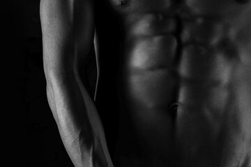 Obraz na płótnie Canvas man body black and white