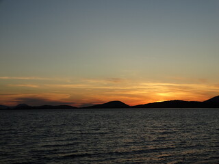 sunset sky in greece